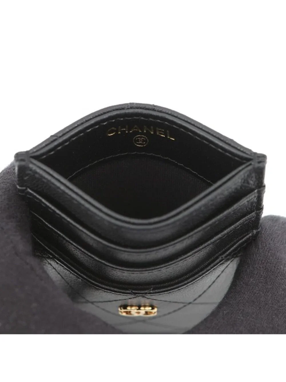 Chanel Card Case Quilted CC Logo